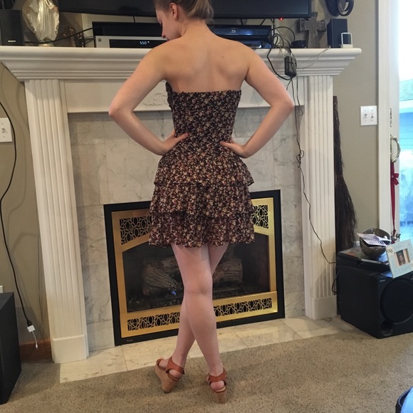 Express Strapless Layered Dress Size Small - Picture 2 of 7